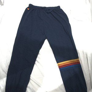 Rare Men's Aviator Nation Blue Sweat Pants (L)